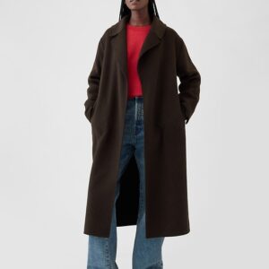 Belted Double-Faced Wool Coat