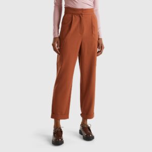 Cargo trousers in viscose blend