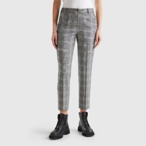 Prince of Wales flannel trousers