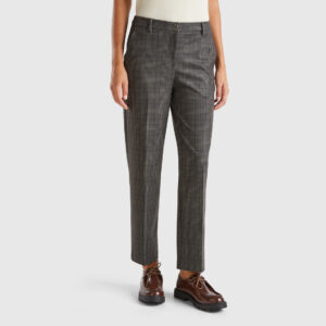 Prince of Wales regular fit trousers