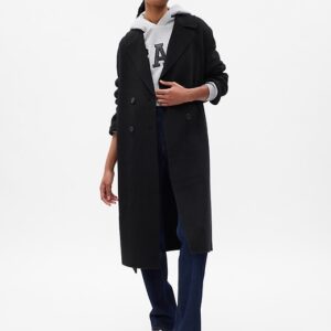 Relaxed Wool Wrap Coat