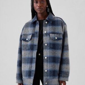 Wool Boyfriend Shirt Jacket